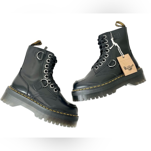 NEW Dr Martens Jadon Alt platform Moto boots black 7 - Picture 6 of 15